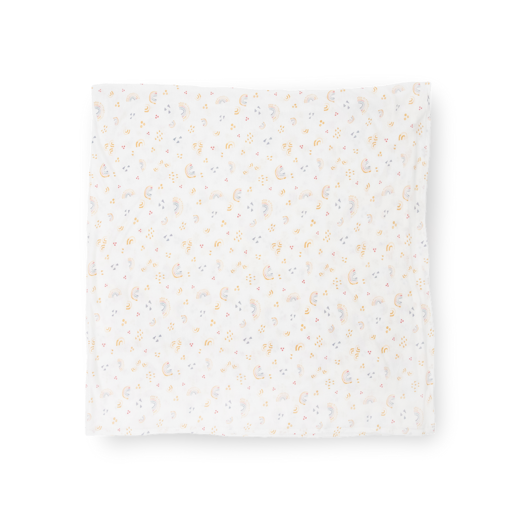 Stretch Knit Swaddle Blanket - Rainbows