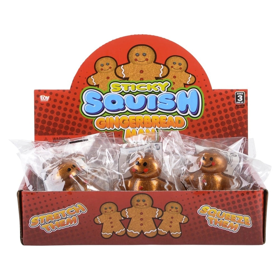 2.25" Squish Sticky Gingerbread Man Llb Christmas