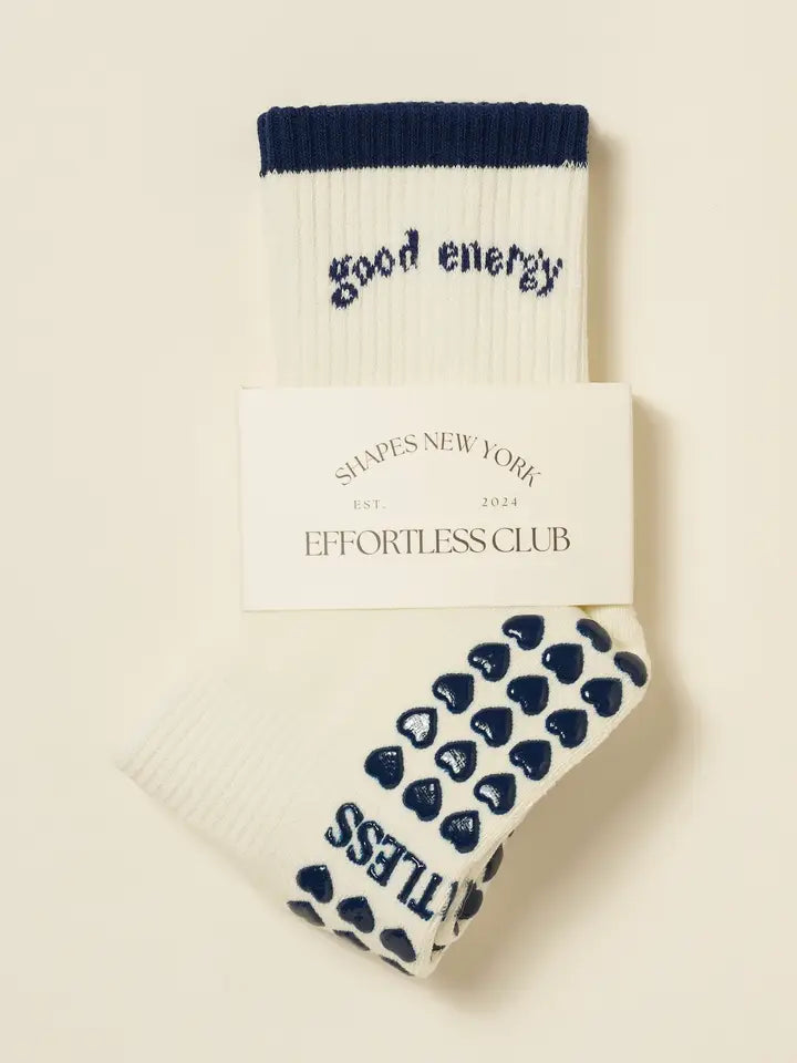 🧘🏼‍♀️ Good Energy Grip Sock [Navy]