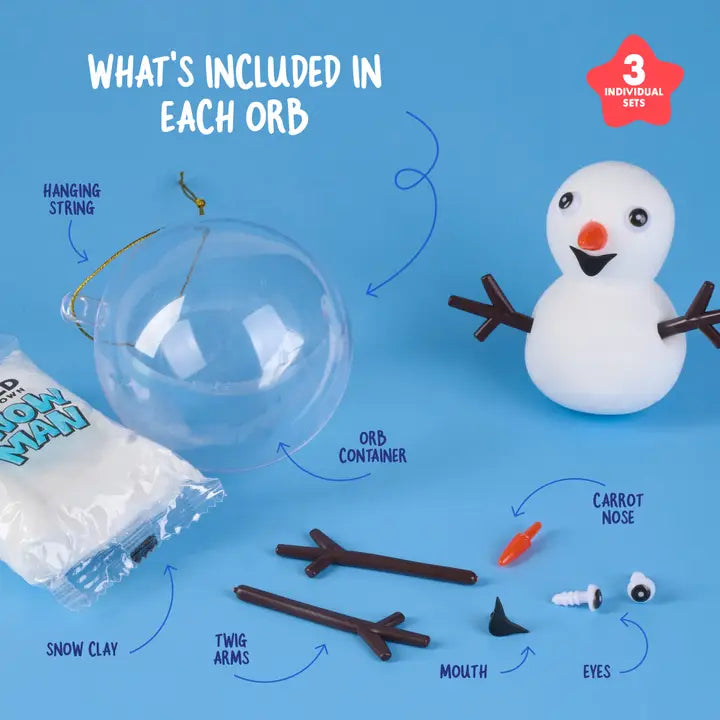 Snowman Making Kit For Kids - Build A Snow Man Craft Kits
