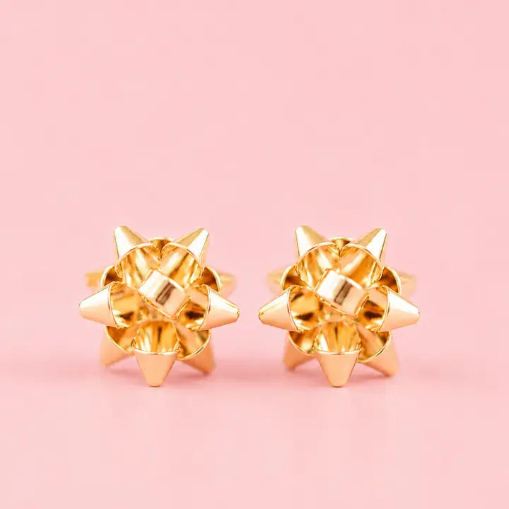 Holiday Bow Earrings | Single | Gold