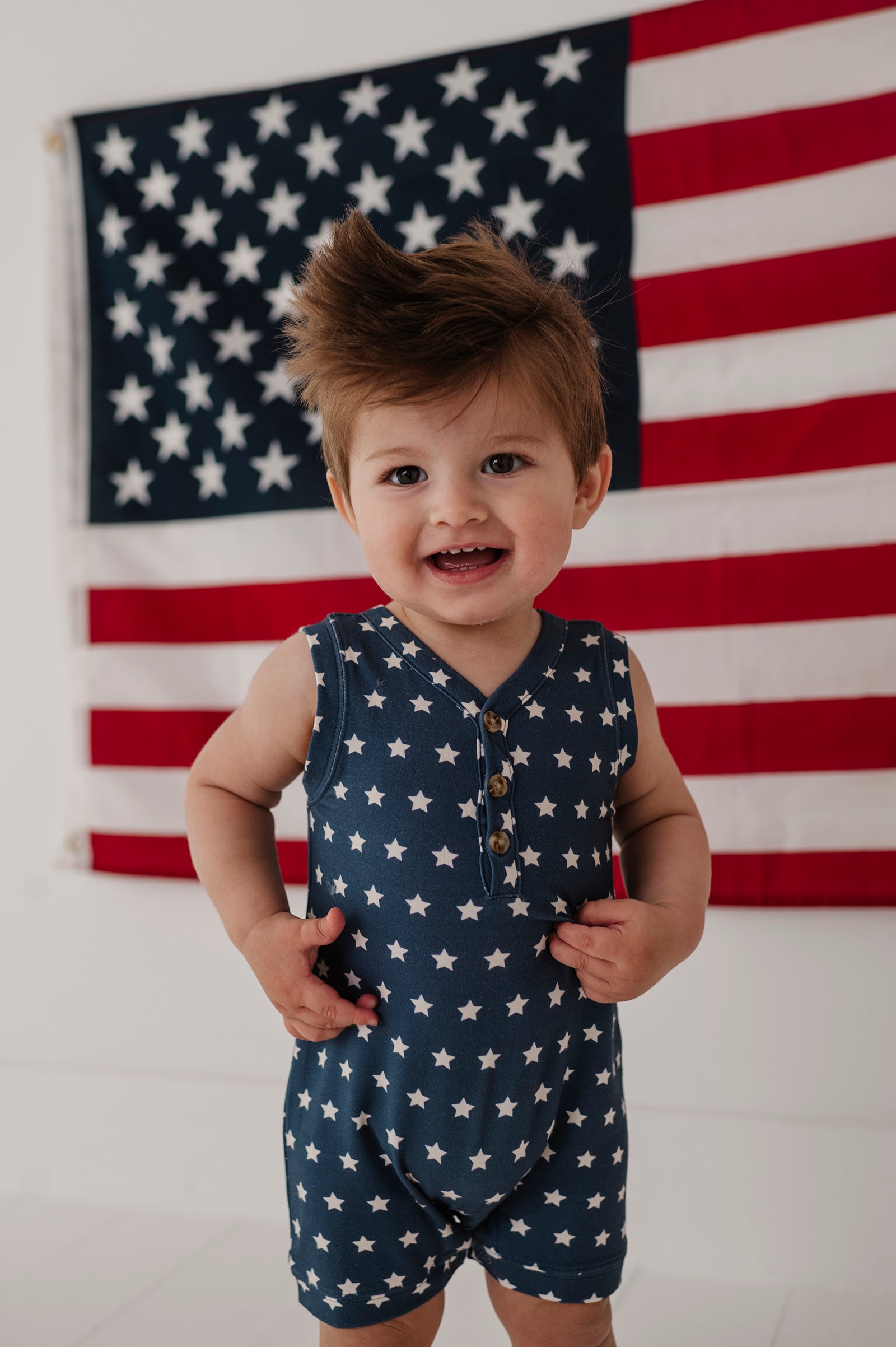 Boy's Sleeveless Romper