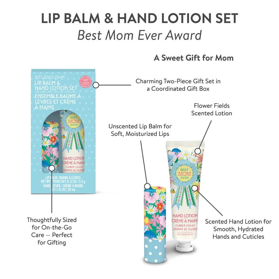 Best Mom Ever Award Lip Balm & Lotion Set
