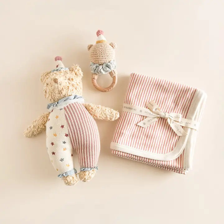 Plush Toy Circus Bear Organic Cotton Baby Kid Gift Summer