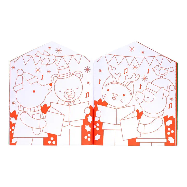 Christmas Coloring Book + Stickers