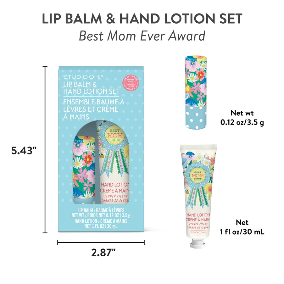 Best Mom Ever Award Lip Balm & Lotion Set