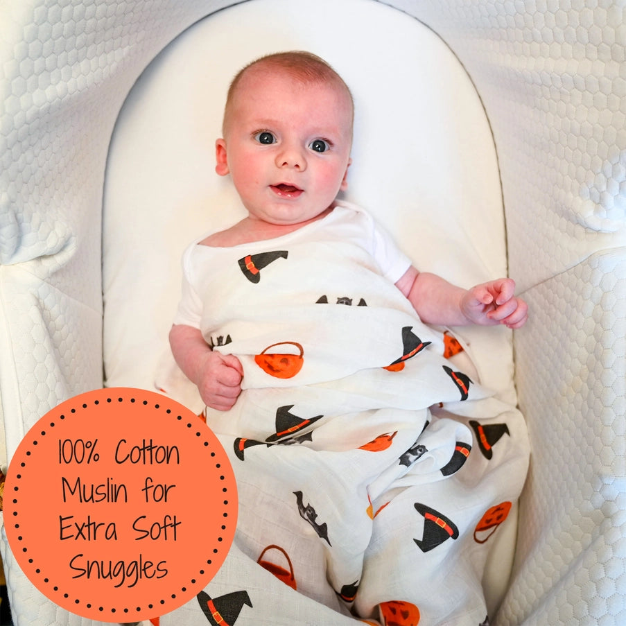 Baby Muslin Swaddle Blanket 47x47 Boo Crew