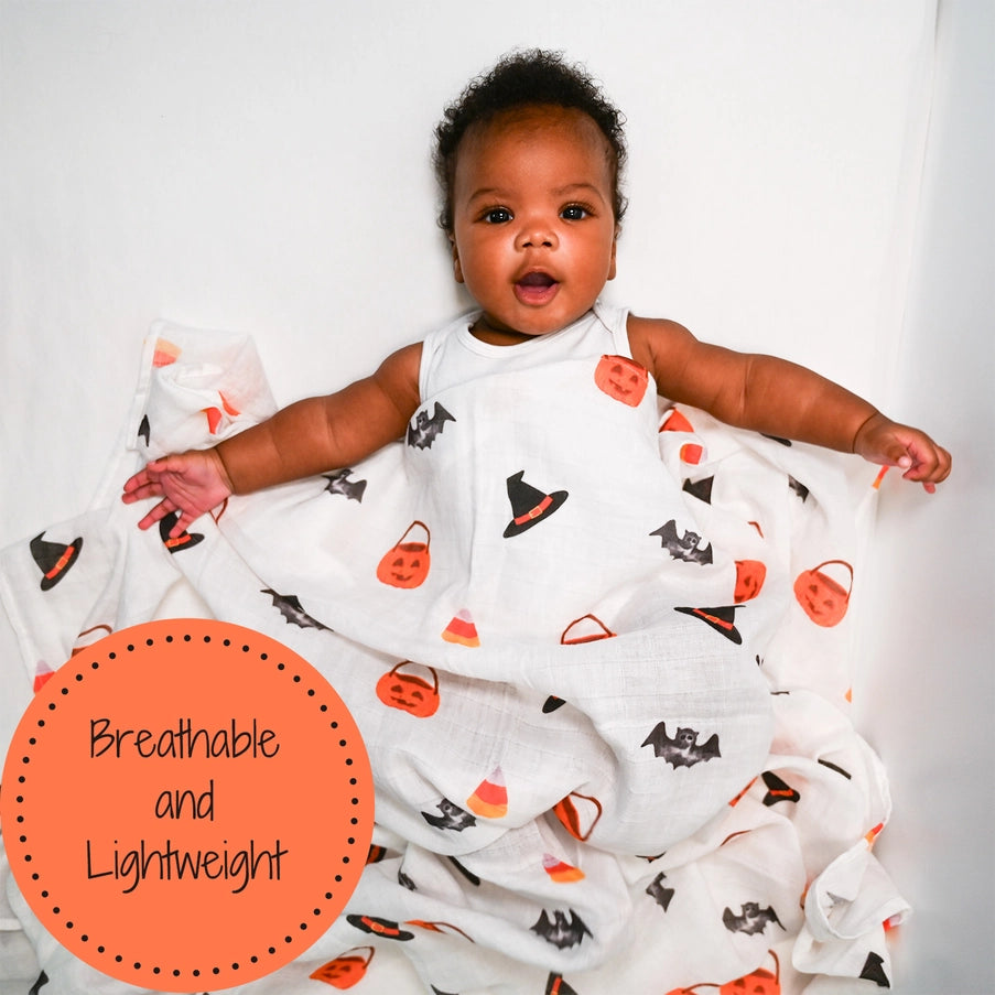 Baby Muslin Swaddle Blanket 47x47 Boo Crew