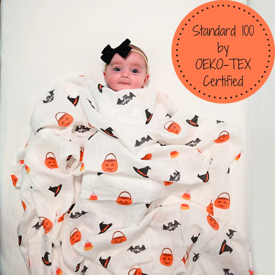 Baby Muslin Swaddle Blanket 47x47 Boo Crew