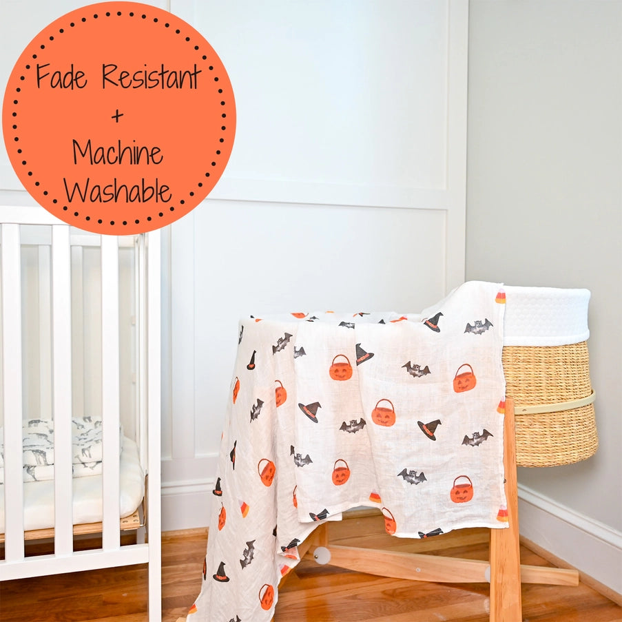 Baby Muslin Swaddle Blanket 47x47 Boo Crew