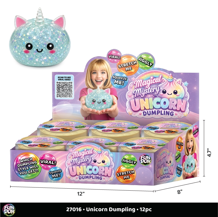 Fun Doh Unicorn Mystery Dumpling Squishy Toy - 12/Display