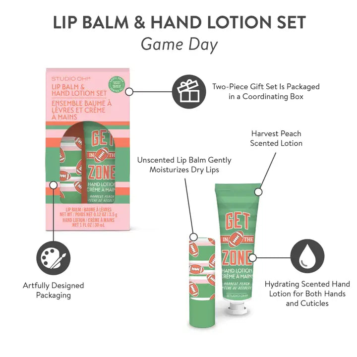 Game Day Lip Balm & Hand Lotion Set