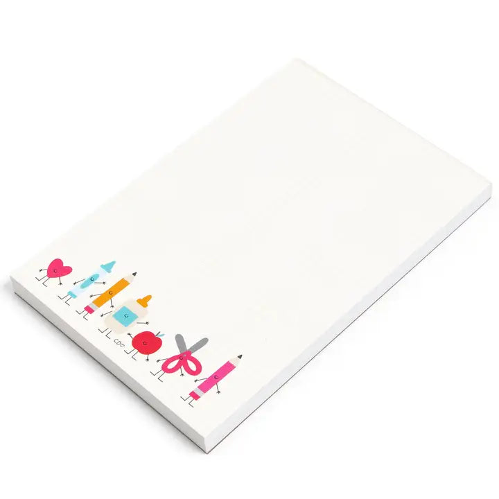 Smiley School Supplies Notepad