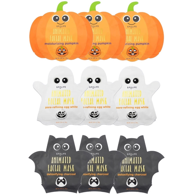 Korean Skincare Halloween Sheet Masks | Pumpkin, Ghost & Bat