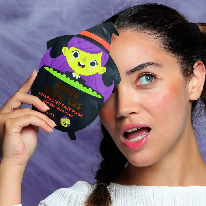 Hocus Glow-Cus Glowing Witch Halloween Face Mask