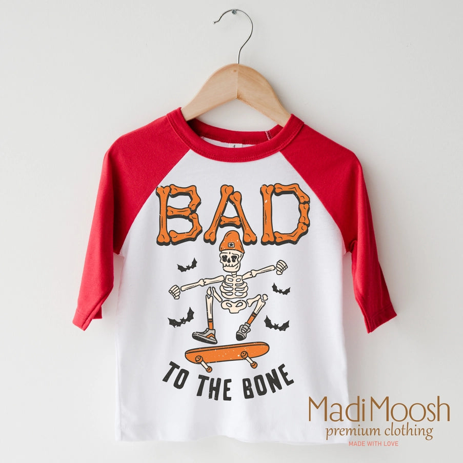 Bad To the Bone Skater Shirt - Halloween Shirt