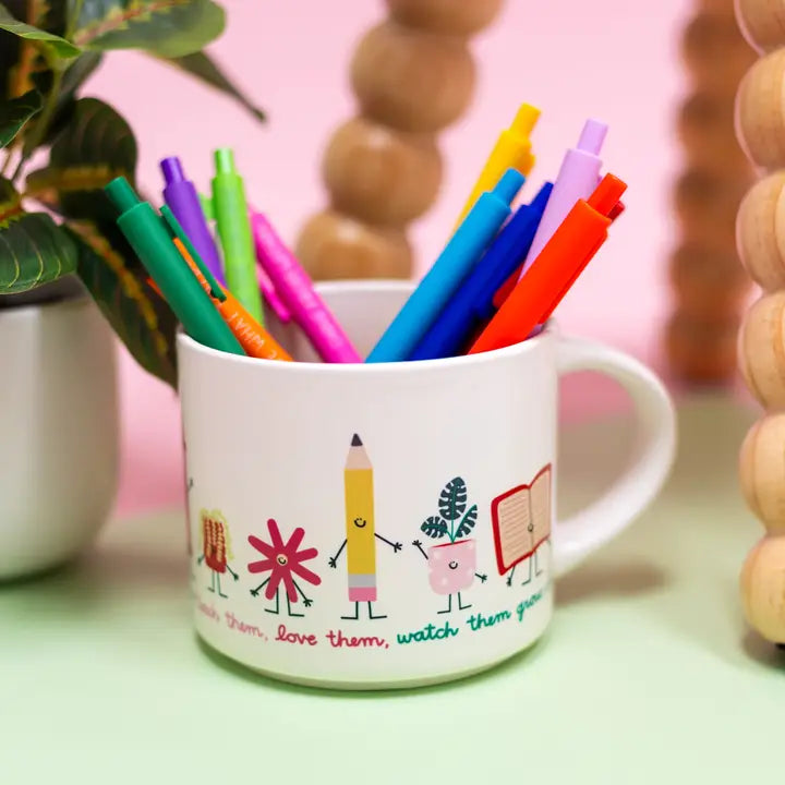 Teach Them Love Them Watch Them Grow Ceramic Mug - Cream