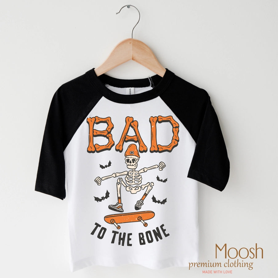 Bad To the Bone Skater Shirt - Halloween Shirt