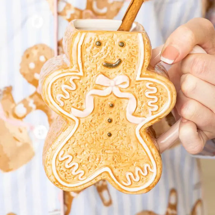 Gingerbread Man Ceramic Coffee Mug, 8oz
