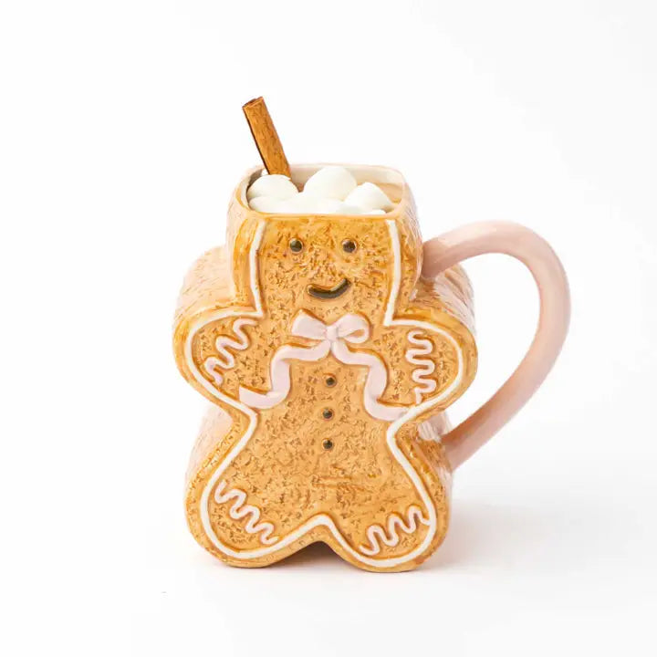 Gingerbread Man Ceramic Coffee Mug, 8oz