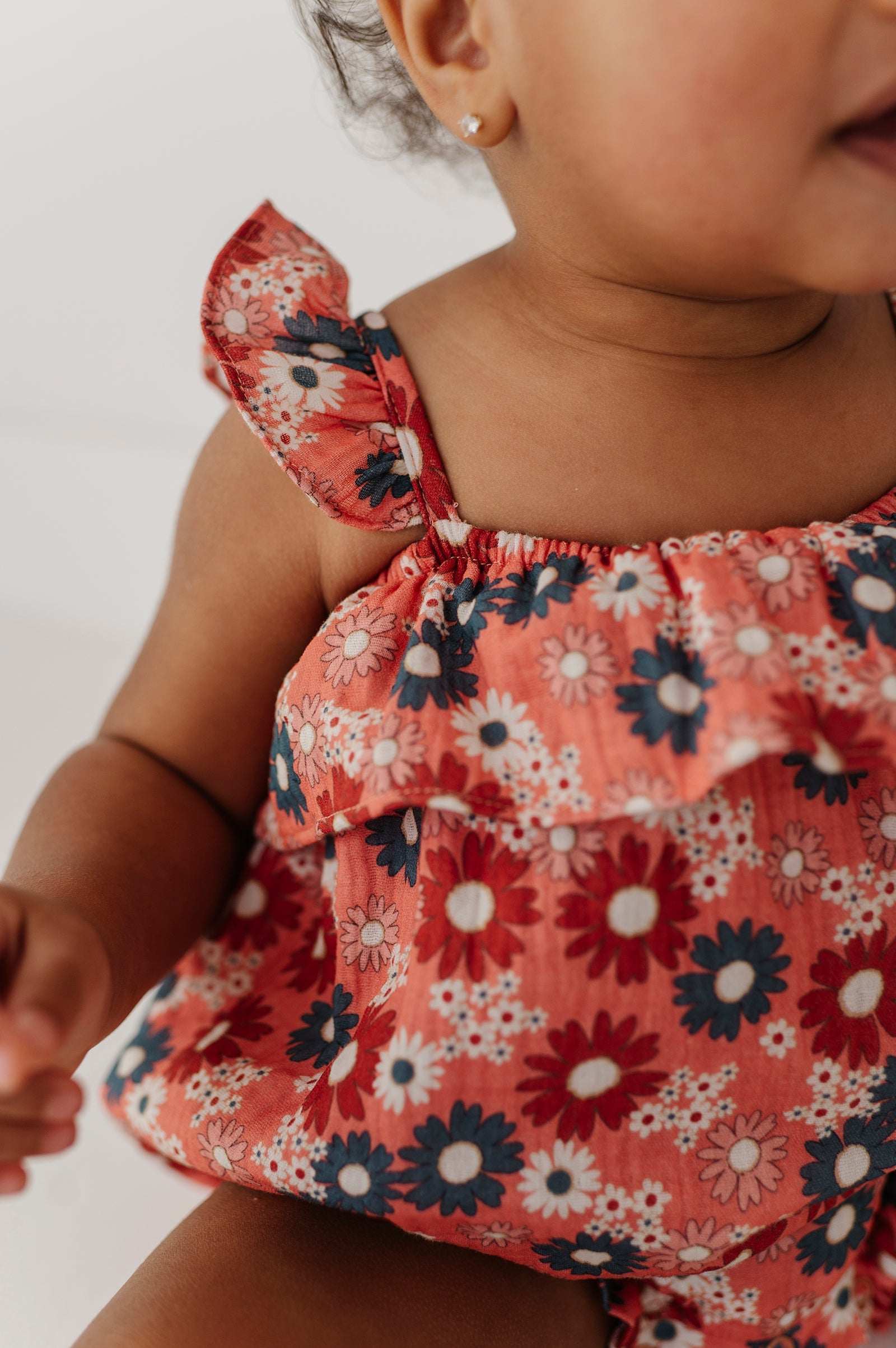Baby Girl's Gauze Bubble Romper