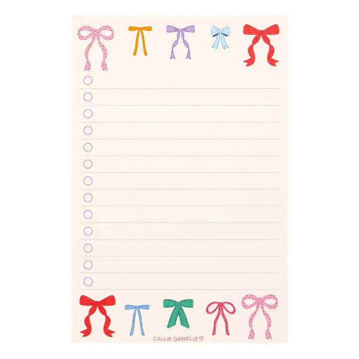 Coquette Bows To Do List Notepad