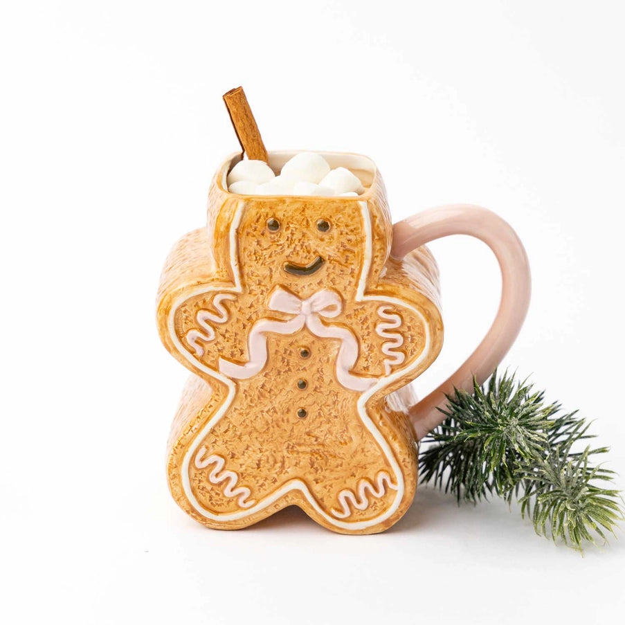 Gingerbread Man Ceramic Coffee Mug, 8oz