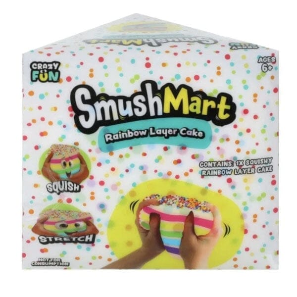 Rms Smushmart Giant Rainbow Cake Slice Squishy 1pc