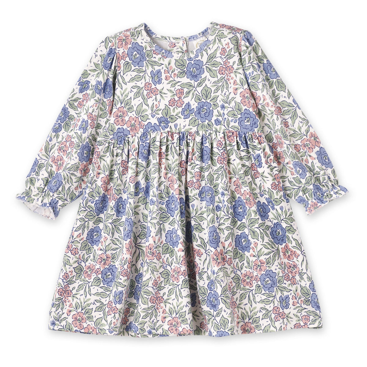 Vintage Floral Girls Dress - Soft Bamboo Jersey
