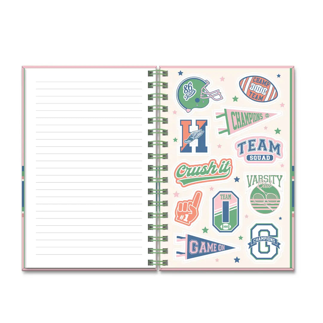 Game Day Medium Spiral Notebook with Enamel Charm
