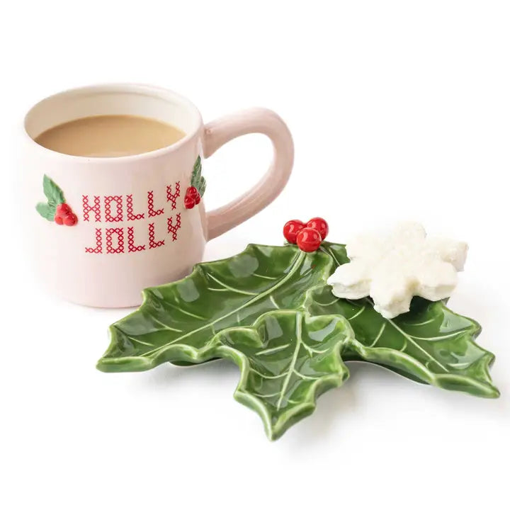 Holly Jolly Pink Lettered Coffee Mug, 8 oz