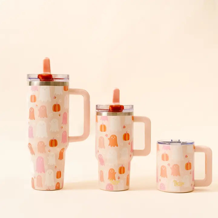 20 oz Lifestyle Flip Straw Tumbler-Ghost Party