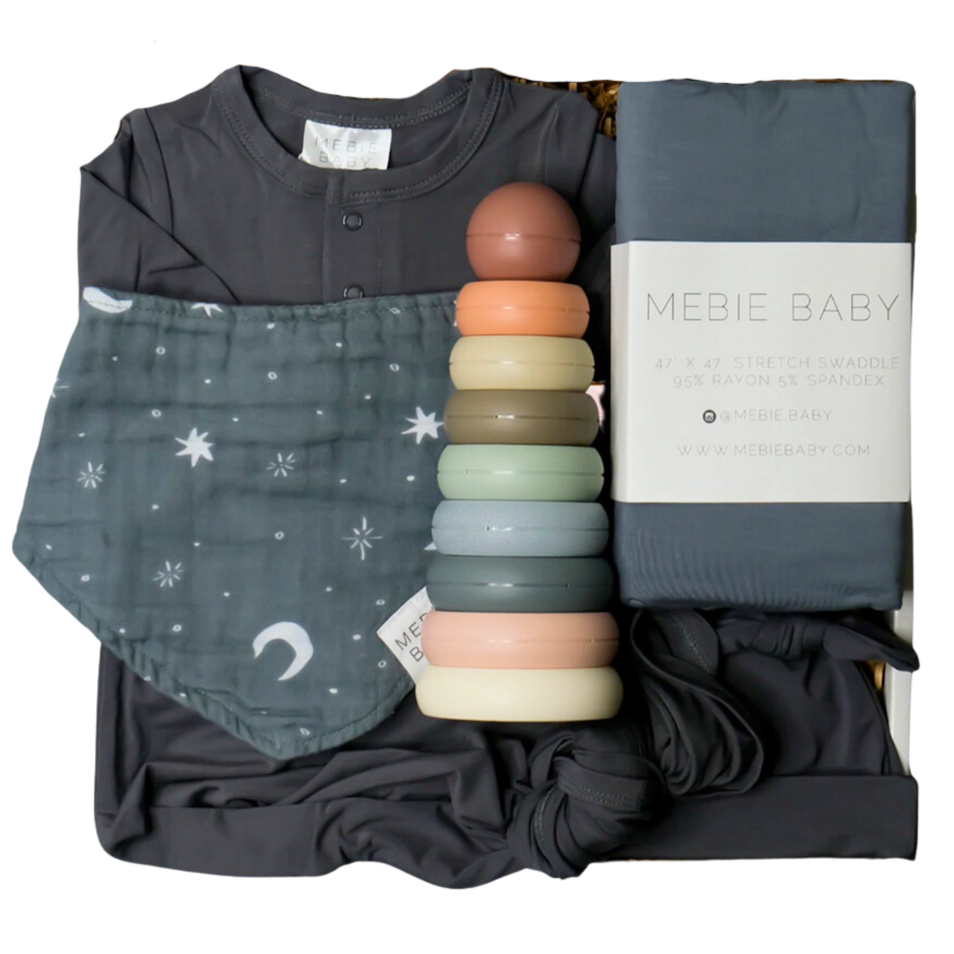 Brooklyn Gift Box - Charcoal Blue - HoneyBug 
