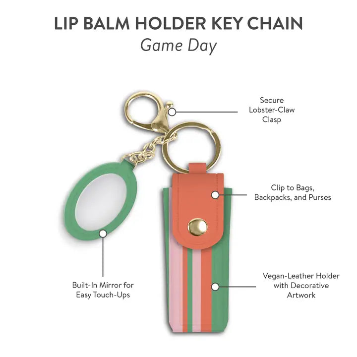 Game Day Lip Balm Holder Key Chain