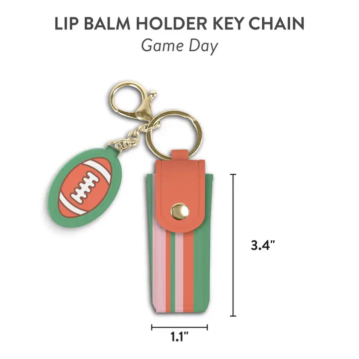 Game Day Lip Balm Holder Key Chain