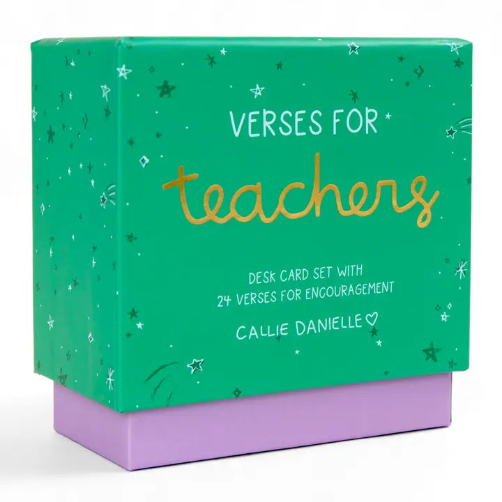 Verses For Teachers – Bible Verse Card Set + Display Stand