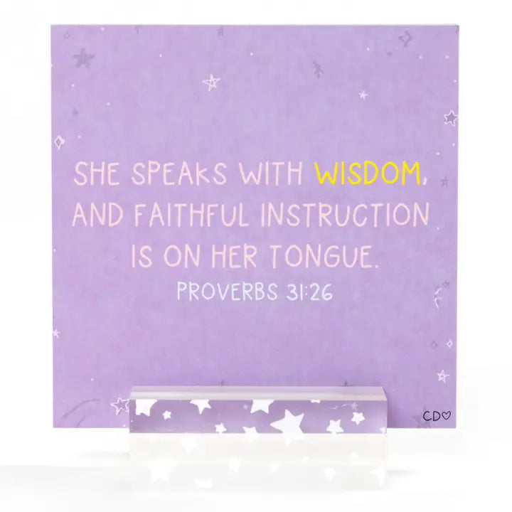 Verses For Teachers – Bible Verse Card Set + Display Stand