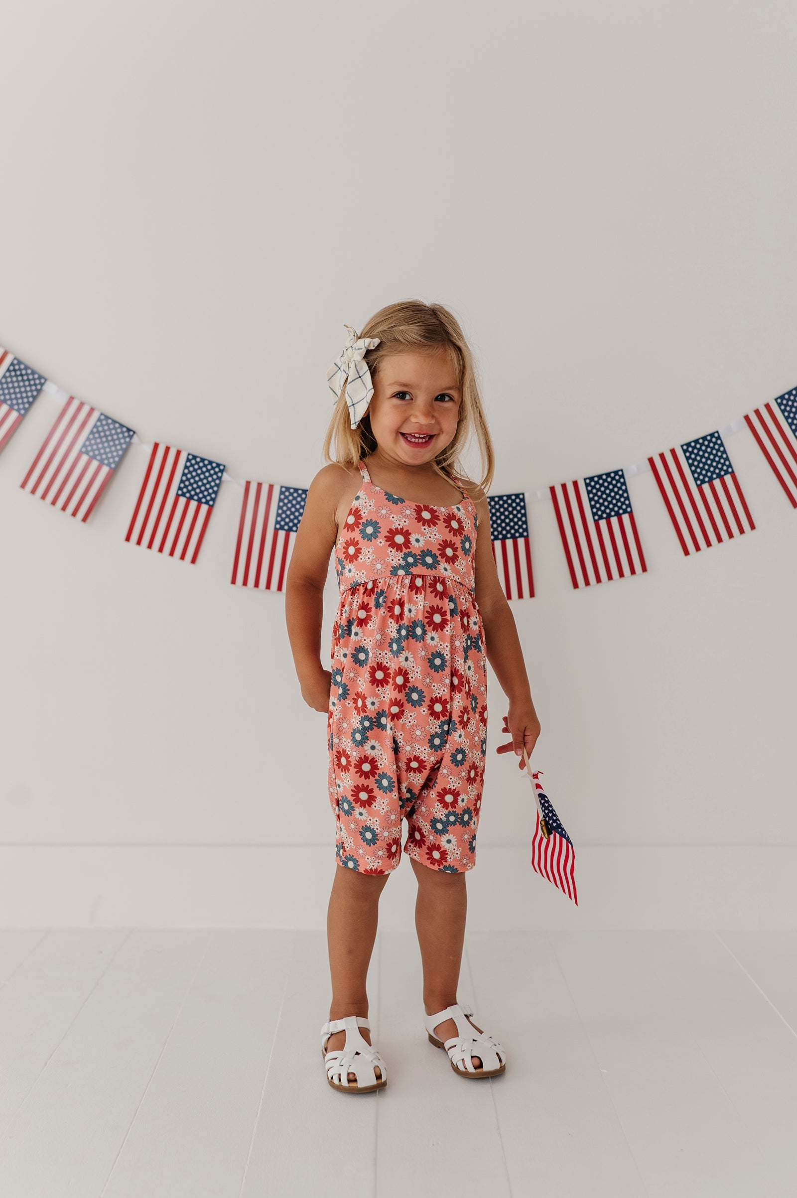 Girl's Tie-Back Romper