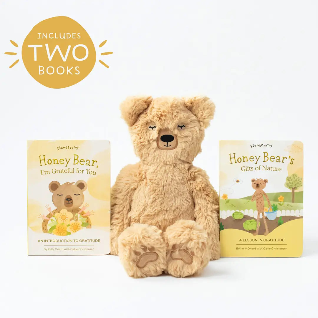 Honey Bear's Gratitude Plush Set - with 2 Books!