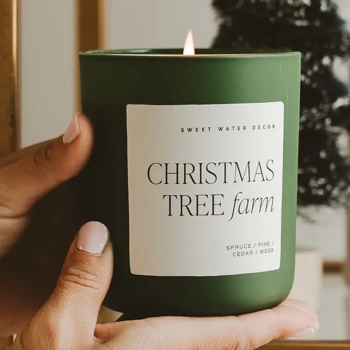 Christmas Tree Farm 15 oz Matte Soy Candle- Home Decor