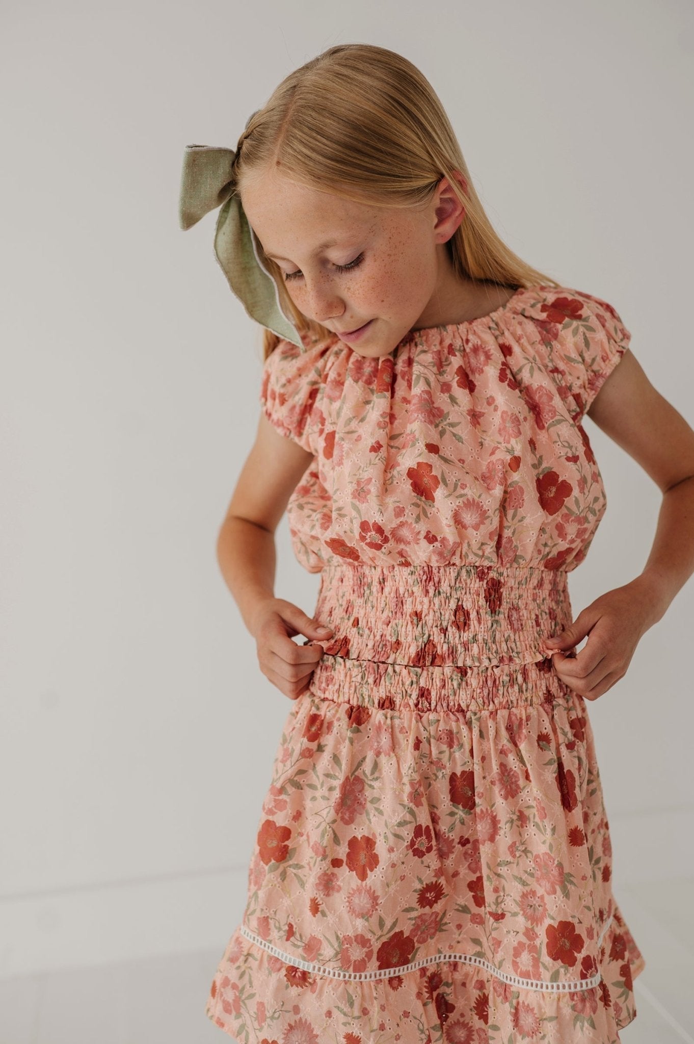 Eyelet Peasant Top