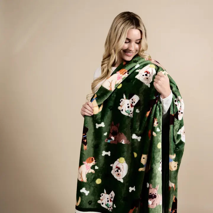 Snuggle Up Plush Blanket–Dog Days