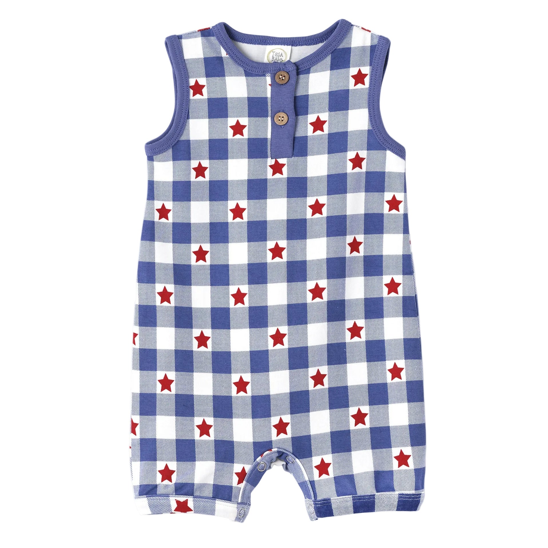 Americana Bamboo Short Baby Romper - 4th of July
