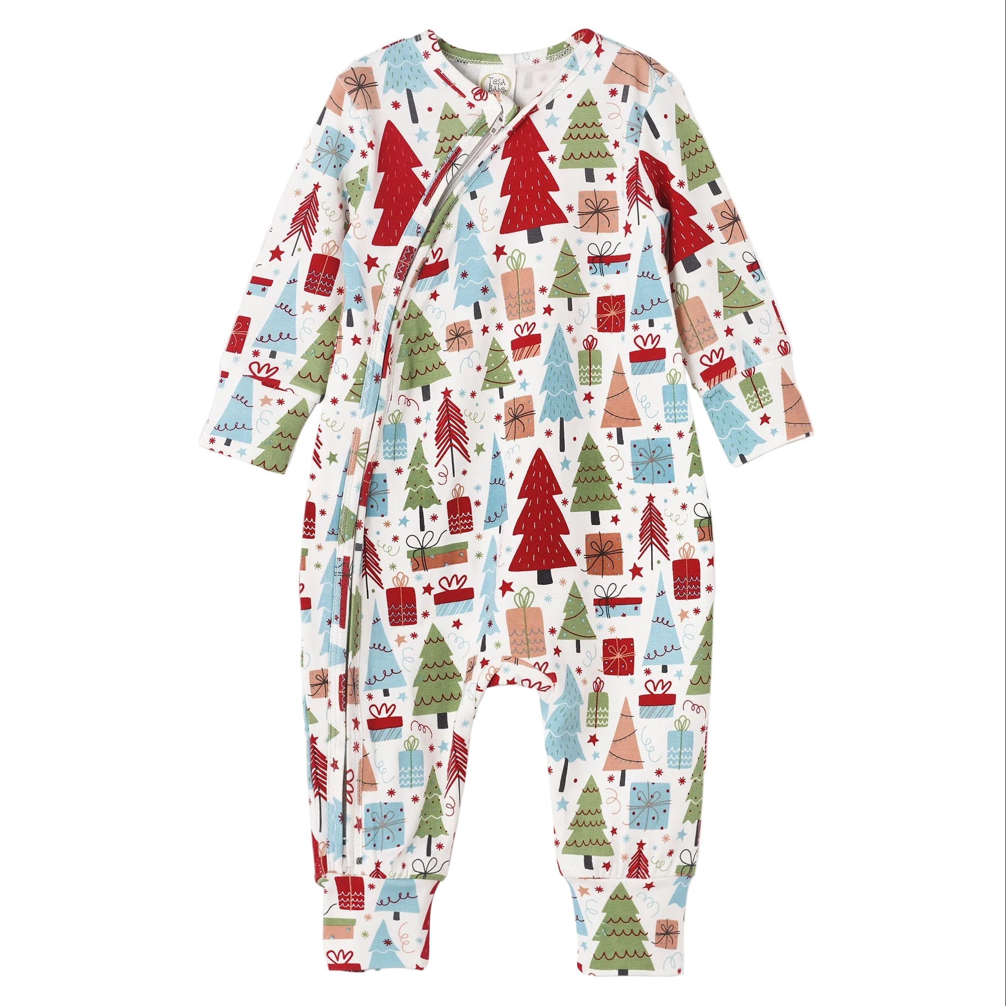 Christmas Merry Baby Bamboo Zipper Romper - Family Matching