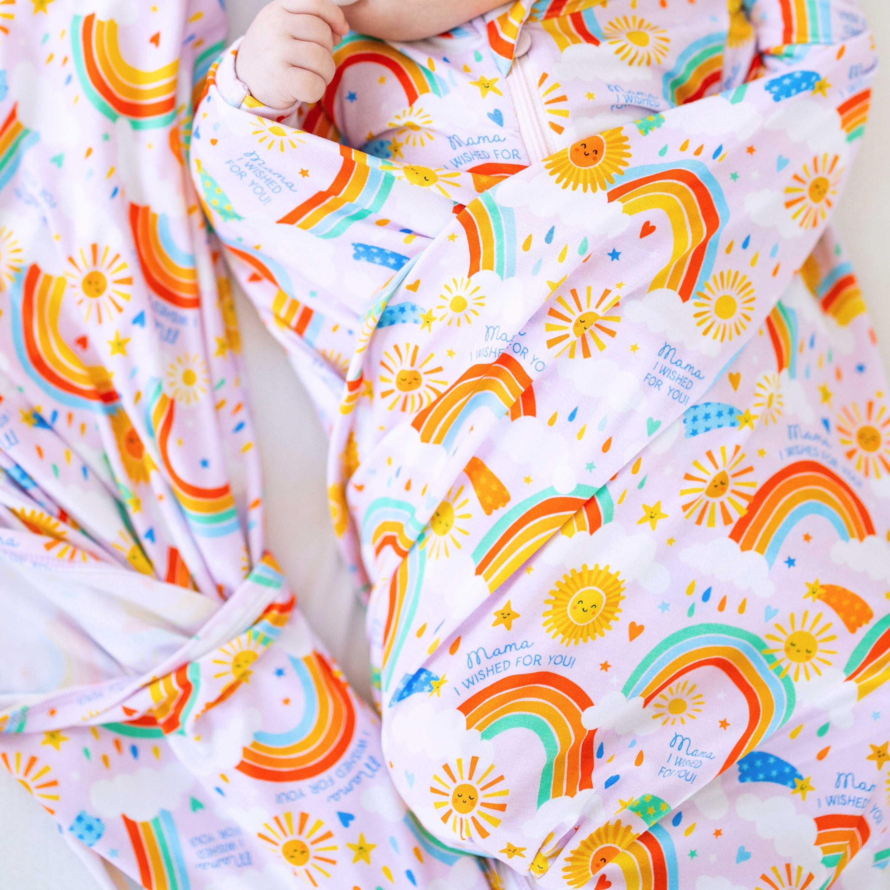 The Forever Swaddle Blanket | Here Comes the Sunshine (Pink)