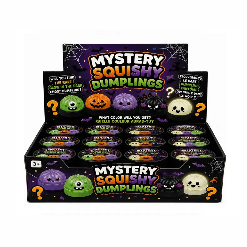 4" Halloween Glitter Jelly Dumpling - Black Steamer