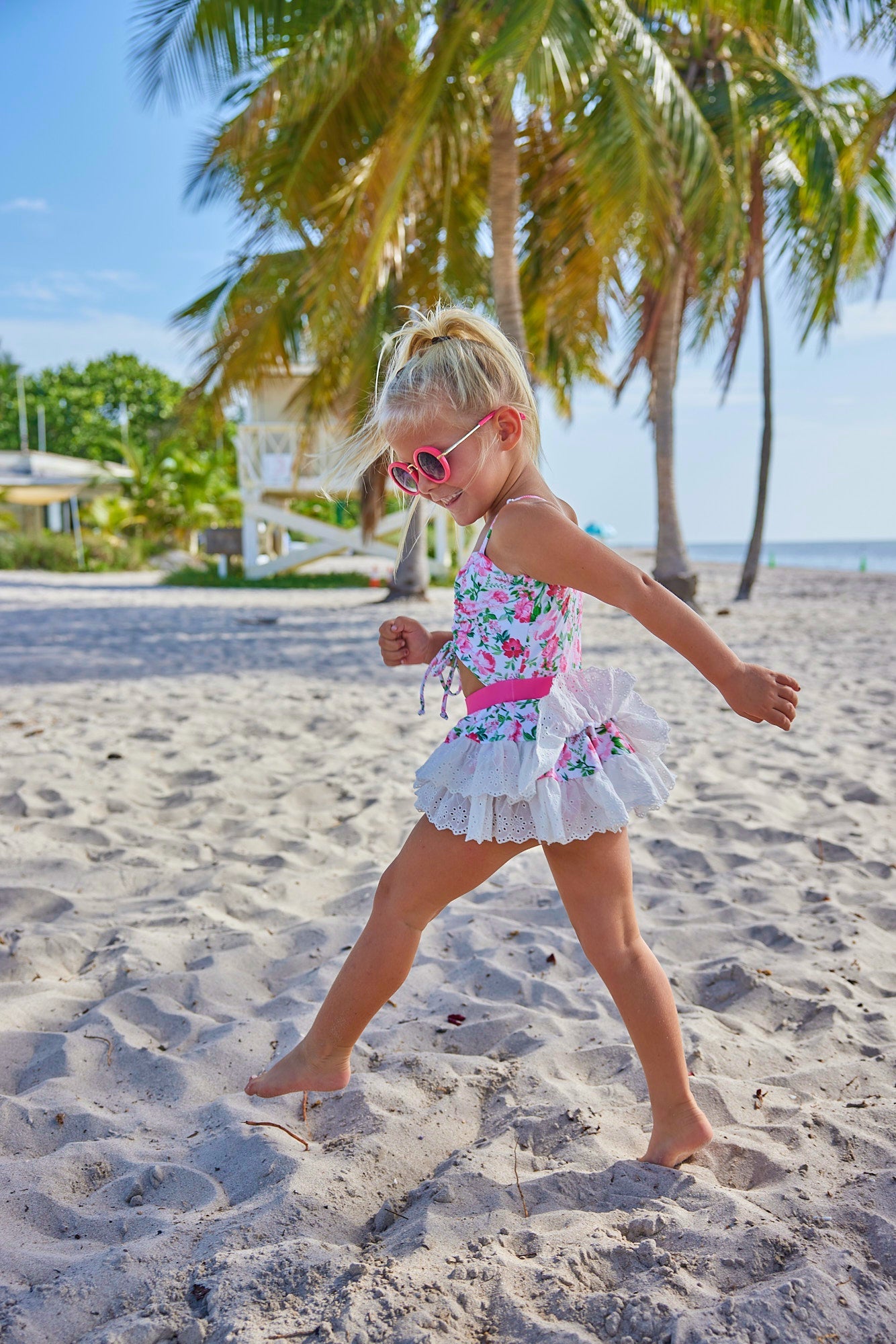 Sunset Floral One Piece Swimsuit