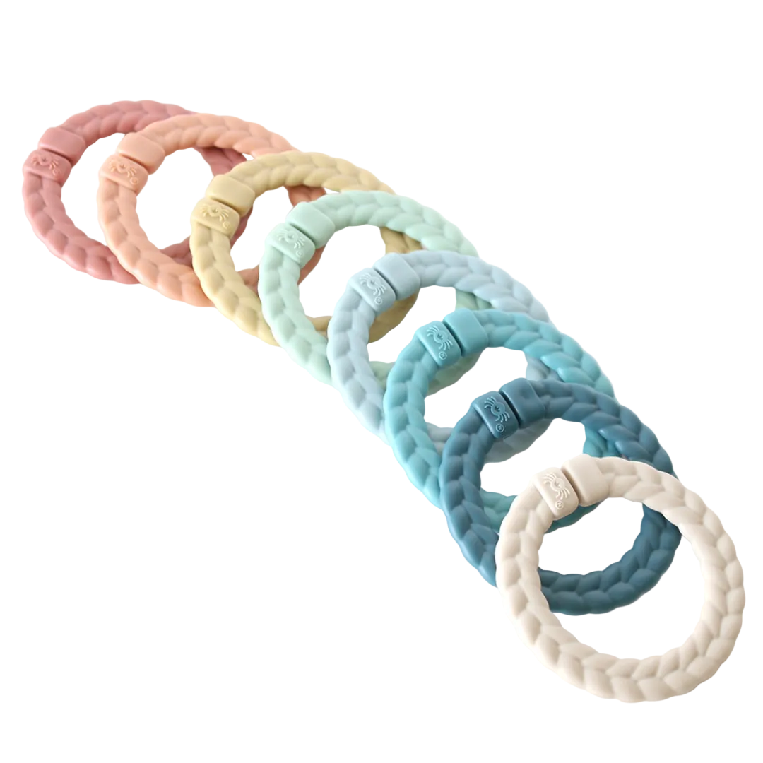 Bitzy Bespoke™ Ritzy Rings™ Linking Ring Set - Neutral Rainbow