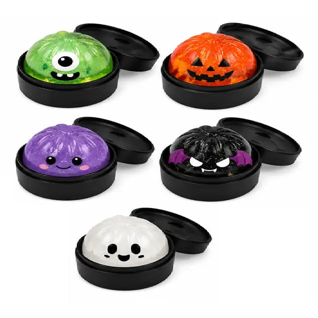 4" Halloween Glitter Jelly Dumpling - Black Steamer