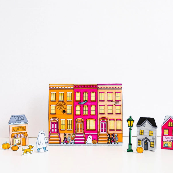 Color-Your-Own Halloween Village - Diy, Halloween Craft